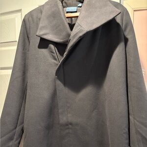 Simply Vera Vera Wang Gray Asymmetrical Zipper Coat